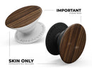 Bright Ebony Woodgrain - Skin Kit for PopSockets and other Smartphone Extendable Grips & Stands