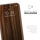 Bright Ebony Woodgrain - Skin-Kit compatible with the Apple iPhone 13, 13 Pro Max, 13 Mini, 13 Pro, iPhone 12, iPhone 11 (All iPhones Available)