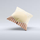 Bright Glossy Gold Polka Striped Label ink-Fuzed Decorative Throw Pillow