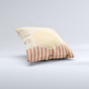Bright Glossy Gold Polka Striped Label ink-Fuzed Decorative Throw Pillow