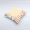 Bright Glossy Gold Polka Striped Label ink-Fuzed Decorative Throw Pillow