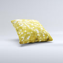 Bright Golden Unfocused Droplets ink-Fuzed Decorative Throw Pillow