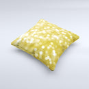 Bright Golden Unfocused Droplets ink-Fuzed Decorative Throw Pillow