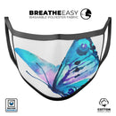 Bright Graceful Butterfly - Made in USA Mouth Cover Unisex Anti-Dust Cotton Blend Reusable & Washable Face Mask with Adjustable Sizing for Adult or Child