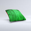 Bright Green Highlighted Wood Ink-Fuzed Decorative Throw Pillow