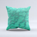 Bright Green Textile Lace Ink-Fuzed Decorative Throw Pillow