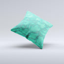 Bright Green Textile Lace Ink-Fuzed Decorative Throw Pillow