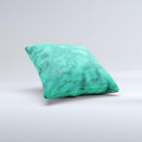 Bright Green Textile Lace Ink-Fuzed Decorative Throw Pillow