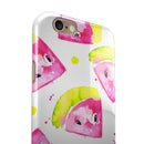 Bright Highlighter WaterColor-Melins iPhone 6/6s or 6/6s Plus 2-Piece Hybrid INK-Fuzed Case
