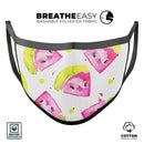 Bright Highlighter WaterColor-Melins - Made in USA Mouth Cover Unisex Anti-Dust Cotton Blend Reusable & Washable Face Mask with Adjustable Sizing for Adult or Child
