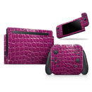 Bright Magenta Aligator Skin // Skin Decal Wrap Kit for Nintendo Switch Console & Dock, Joy-Cons, Pro Controller, Lite, 3DS XL, 2DS XL, DSi, or Wii - Vinyl Skin Wrap for Nintendo Switch 2, OLED, Lite, Pro Controller, Wii & Classic Handhelds