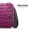 Bright Magenta Aligator Skin // Skin Decal Wrap Kit for Nintendo Switch Console & Dock, Joy-Cons, Pro Controller, Lite, 3DS XL, 2DS XL, DSi, or Wii - Vinyl Skin Wrap for Nintendo Switch 2, OLED, Lite, Pro Controller, Wii & Classic Handhelds