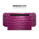 Bright Magenta Aligator Skin // Skin Decal Wrap Kit for Nintendo Switch Console & Dock, Joy-Cons, Pro Controller, Lite, 3DS XL, 2DS XL, DSi, or Wii - Vinyl Skin Wrap for Nintendo Switch 2, OLED, Lite, Pro Controller, Wii & Classic Handhelds