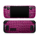 Bright Magenta Aligator Skin // Vinyl Skin Wrap for Steam Deck OLED & Steam Deck (LCD) — Soft Matte or Ultra Gloss