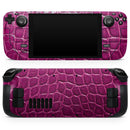 Bright Magenta Aligator Skin // Vinyl Skin Wrap for Steam Deck OLED & Steam Deck (LCD) — Soft Matte or Ultra Gloss