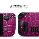 Bright Magenta Aligator Skin // Vinyl Skin Wrap for Steam Deck OLED & Steam Deck (LCD) — Soft Matte or Ultra Gloss