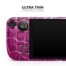 Bright Magenta Aligator Skin // Vinyl Skin Wrap for Steam Deck OLED & Steam Deck (LCD) — Soft Matte or Ultra Gloss
