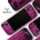 Bright Magenta Aligator Skin // Vinyl Skin Wrap for Steam Deck OLED & Steam Deck (LCD) — Soft Matte or Ultra Gloss