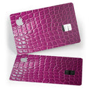 Bright Magenta Aligator Skin  - Premium Protective Decal Skin-Kit for the Apple Credit Card