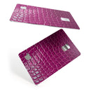 Bright Magenta Aligator Skin  - Premium Protective Decal Skin-Kit for the Apple Credit Card