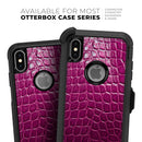 Bright Magenta Aligator Skin  - Skin Kit for the iPhone OtterBox Cases