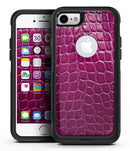 Bright Magenta Aligator Skin  - iPhone 7 or 7 Plus Commuter Case Skin Kit