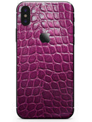 Bright Magenta Aligator Skin  - iPhone X Skin-Kit