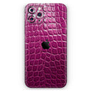 Bright Magenta Aligator Skin   - Protective Skin Wrap & Decal – Compatible with iPhone SE to iPhone 17 Pro Max (All Models)