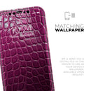 Bright Magenta Aligator Skin   - Protective Skin Wrap & Decal – Compatible with iPhone SE to iPhone 17 Pro Max (All Models)