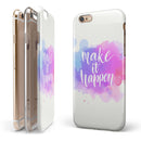 Bright Make it Happen iPhone 6/6s or 6/6s Plus 2-Piece Hybrid INK-Fuzed Case
