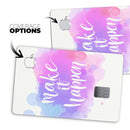 Bright Make it Happen - Premium Protective Decal Skin-Kit for the Apple Credit Card