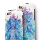 Bright Oil Yoga Mood iPhone 6/6s or 6/6s Plus 2-Piece Hybrid INK-Fuzed Case
