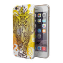 Bright Orange Ethnic Elephant iPhone 6/6s or 6/6s Plus 2-Piece Hybrid INK-Fuzed Case