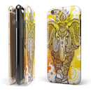 Bright Orange Ethnic Elephant iPhone 6/6s or 6/6s Plus 2-Piece Hybrid INK-Fuzed Case
