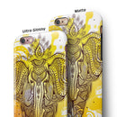 Bright Orange Ethnic Elephant iPhone 6/6s or 6/6s Plus 2-Piece Hybrid INK-Fuzed Case