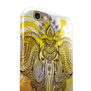 Bright Orange Ethnic Elephant iPhone 6/6s or 6/6s Plus 2-Piece Hybrid INK-Fuzed Case