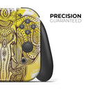 Bright Orange Ethnic Elephant // Skin Decal Wrap Kit for Nintendo Switch Console & Dock, Joy-Cons, Pro Controller, Lite, 3DS XL, 2DS XL, DSi, or Wii - Vinyl Skin Wrap for Nintendo Switch 2, OLED, Lite, Pro Controller, Wii & Classic Handhelds