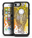 Bright Orange Ethnic Elephant - iPhone 7 or 8 OtterBox Case & Skin Kits