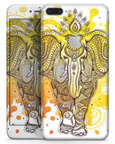 Bright Orange Ethnic Elephant - Skin-kit for the iPhone 8 or 8 Plus