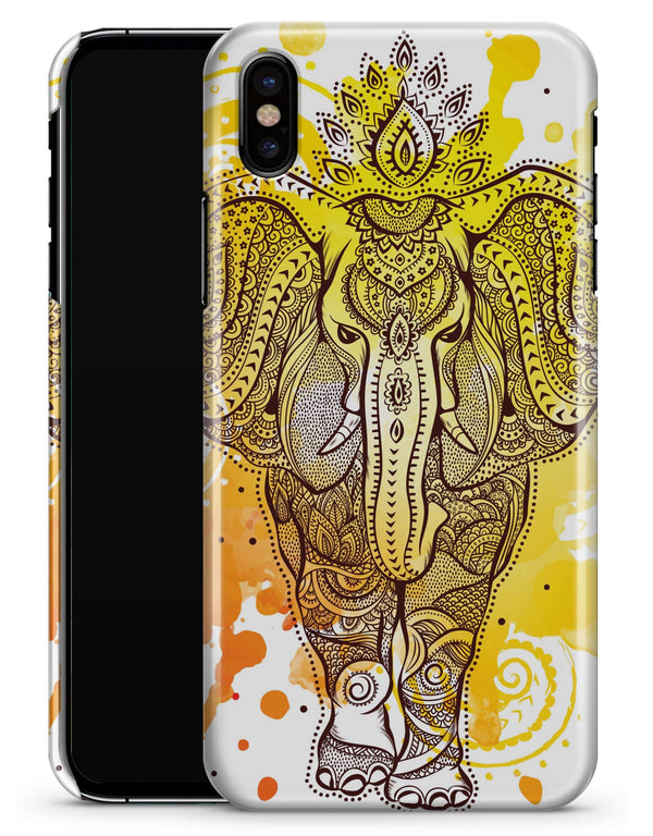 Bright Orange Ethnic Elephant - iPhone X Clipit Case