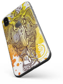 Bright Orange Ethnic Elephant - iPhone X Skin-Kit