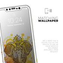 Bright Orange Ethnic Elephant  - Protective Skin Wrap & Decal – Compatible with iPhone SE to iPhone 17 Pro Max (All Models)