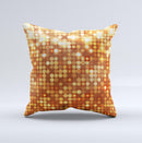 Bright Orange Unfocused Circles ink-Fuzed Decorative Throw Pillow
