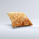 Bright Orange Unfocused Circles ink-Fuzed Decorative Throw Pillow