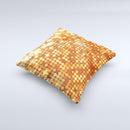 Bright Orange Unfocused Circles ink-Fuzed Decorative Throw Pillow