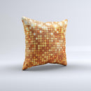 Bright Orange Unfocused Circles ink-Fuzed Decorative Throw Pillow