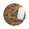 Bright Orange and Gray Digital Camouflage// WaterProof Rubber Foam Backed Anti-Slip Mouse Pad for Home Work Office or Gaming Computer Desk