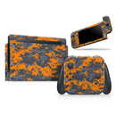Bright Orange and Gray Digital Camouflage // Skin Decal Wrap Kit for Nintendo Switch Console & Dock, Joy-Cons, Pro Controller, Lite, 3DS XL, 2DS XL, DSi, or Wii - Vinyl Skin Wrap for Nintendo Switch 2, OLED, Lite, Pro Controller, Wii & Classic Handhelds