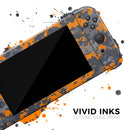 Bright Orange and Gray Digital Camouflage // Skin Decal Wrap Kit for Nintendo Switch Console & Dock, Joy-Cons, Pro Controller, Lite, 3DS XL, 2DS XL, DSi, or Wii - Vinyl Skin Wrap for Nintendo Switch 2, OLED, Lite, Pro Controller, Wii & Classic Handhelds