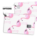Bright Pink Flamingo Pattern - Premium Protective Decal Skin-Kit for the Apple Credit Card
